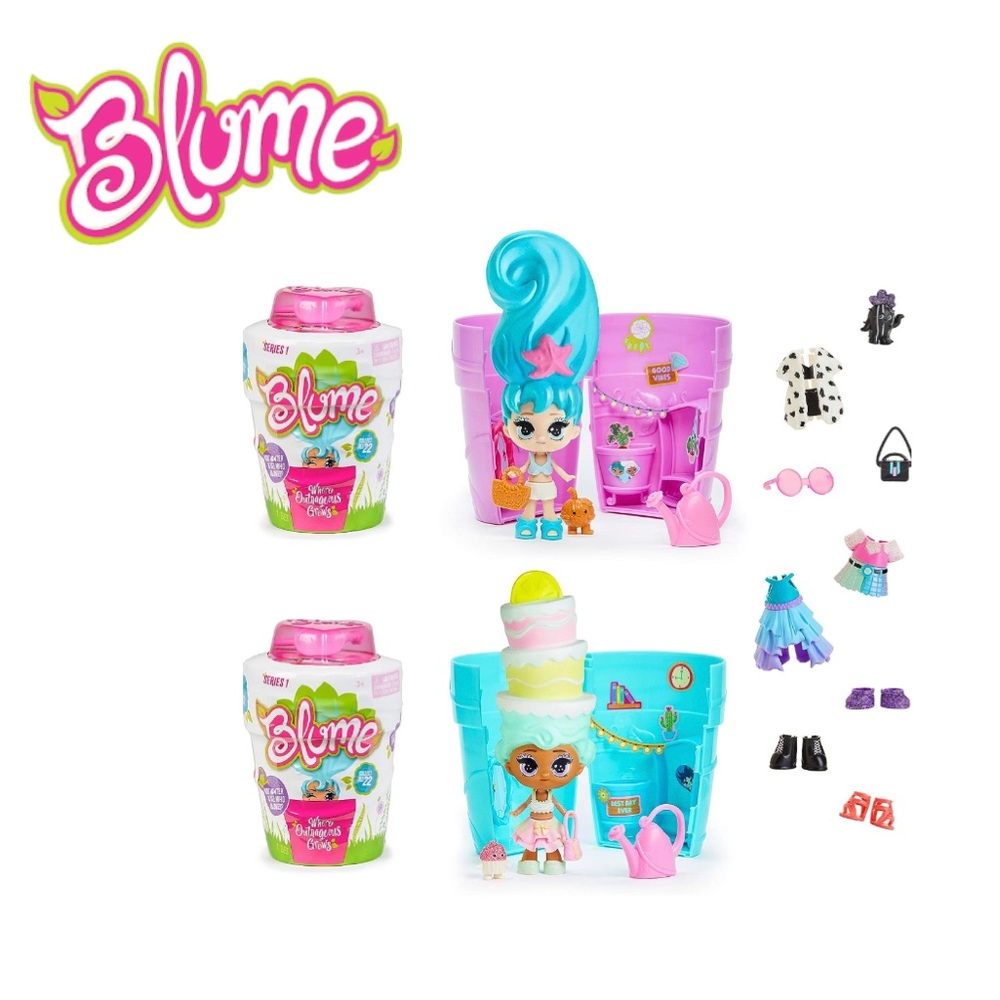 (2) Blume Fun In The Sun Flower Pot Girls